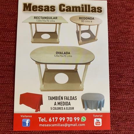 Falda Para Mesa Camilla Ovalada