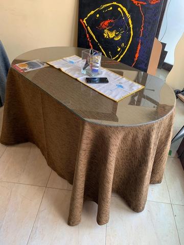 Falda Para Mesa Camilla Ovalada