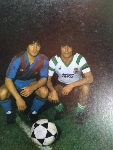 La única vez que #Maradona jugó en los Campos de Sport de El Sardinero
