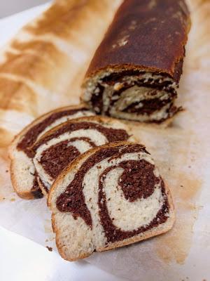 Pan de molde bicolor con cacao - Sin lácteos y sin huevo