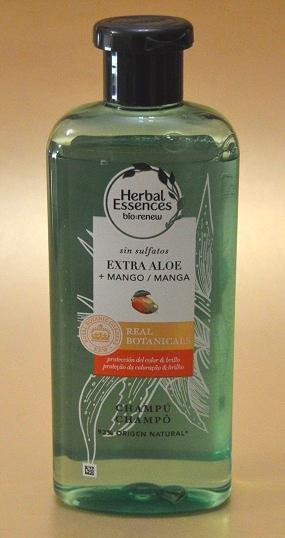El champú sin sulfatos y siliconas “Extra Aloe + Mango” de HERBAL ESSENCES para el cabello teñido
