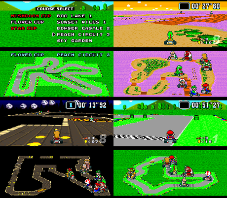 [ROM hack] Super Mario Kart: Super Circuit Demake (Super Nintendo)