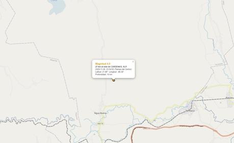 Se registra sismo de 4.0 en Tamasopo