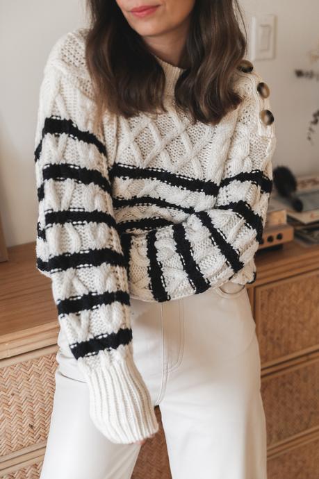 Cozy winter knitwear wearing Sézane collection