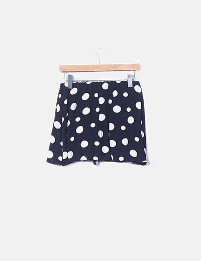Falda Azul Lunares Zara