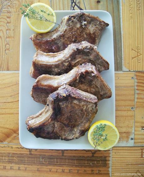 Chuletas de cerdo con 5 especias al limón (sous vide)