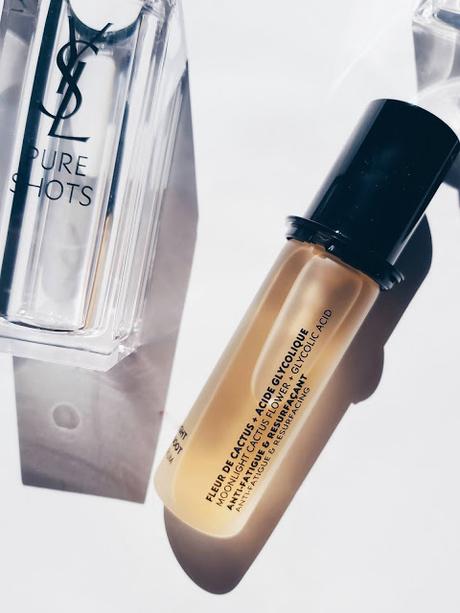 Pure Shots de YSL: Night Reboot Serum y Perfect Plumper.