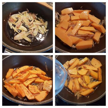 Ensalada tibia de calabaza, rúcula y piñones