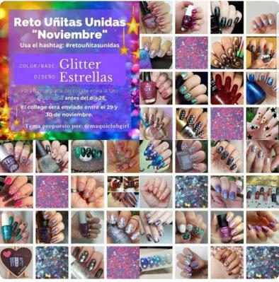 Reto Uñitas Unidas noviembre 2020: Glitter + Estrellas