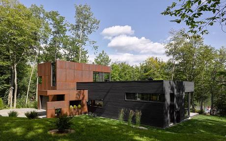 Casa sobre el Lago Charlebois, Contemporanea y Funcional