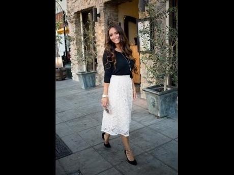 Outfit Falda Camisa Blanca - Paperblog