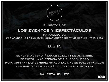 Alerta Roja, de luto por la muerte del sector de eventos y espectáculos