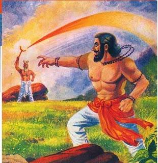 El enfrentamiento entre Vasishtha y Vishwamitra. El enfrentamiento entre Vasishtha y Vishwamitra.