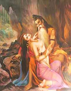 El enfrentamiento entre Vasishtha y Vishwamitra. El enfrentamiento entre Vasishtha y Vishwamitra.