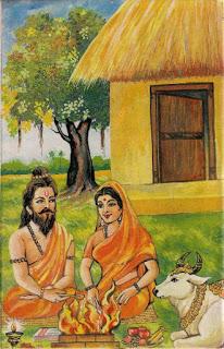 El enfrentamiento entre Vasishtha y Vishwamitra. El enfrentamiento entre Vasishtha y Vishwamitra.