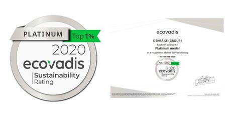 DEKRA obtiene la medalla platinum en la Calificación de Sostenibilidad Corporativa de EcoVadis