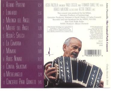 Astor Piazzolla - The Central Park Concert (1987)