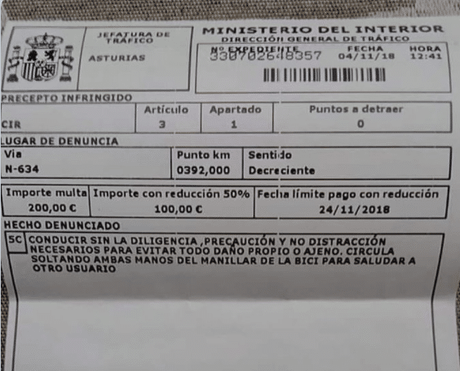 !ATENCIÓN¡ Multas que te pueden poner cuando vas en bici