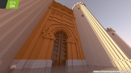 Minecrafteate en Minecraft RTX, Nº33: Réplica del Palacio de la Aljafería, Zaragoza, España.