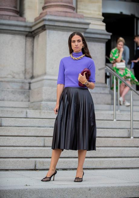 Combinar Falda Plisada Roja