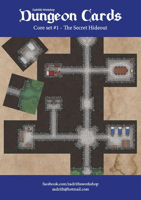 Dungeon Cards Core set #1 - The Secret Hideout, de Zadrith