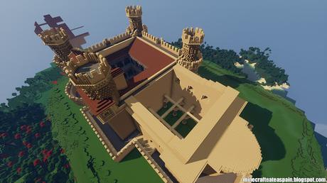 Réplica Minecraft del Castillo de Manzanares el Real, Madrid, España.