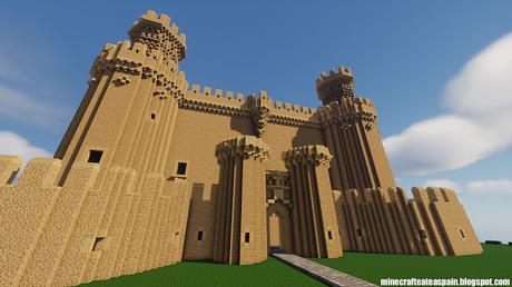 Réplica Minecraft del Castillo de Manzanares el Real, Madrid, España.