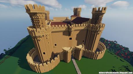 Réplica Minecraft del Castillo de Manzanares el Real, Madrid, España.