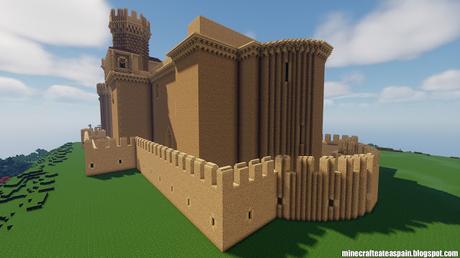 Réplica Minecraft del Castillo de Manzanares el Real, Madrid, España.