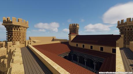 Réplica Minecraft del Castillo de Manzanares el Real, Madrid, España.