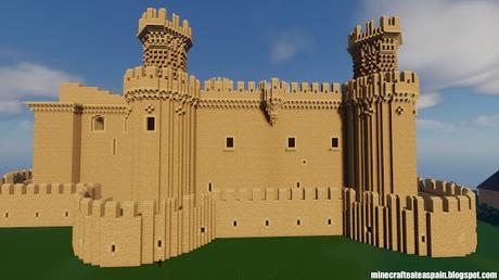 Réplica Minecraft del Castillo de Manzanares el Real, Madrid, España.