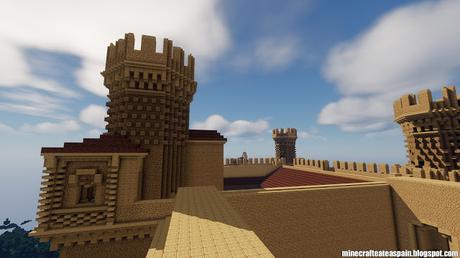 Réplica Minecraft del Castillo de Manzanares el Real, Madrid, España.