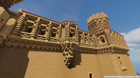 Réplica Minecraft del Castillo de Manzanares el Real, Madrid, España.