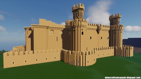 Réplica Minecraft del Castillo de Manzanares el Real, Madrid, España.