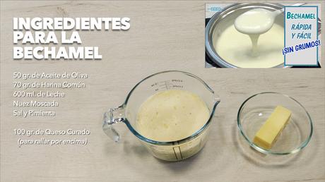 ingredientes bechamel