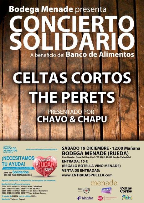 Concierto solidario en Bodegas Menade por el Banco de Alimentos con Celtas Cortos