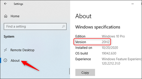 Como saber que versión de Windows 10 tengo instalada