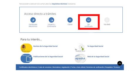 Guía para realizar trámites con la Seguridad Social telemáticamente sin certificado digital Guía para realizar trámites con la Seguridad Social telemáticamente sin certificado digital