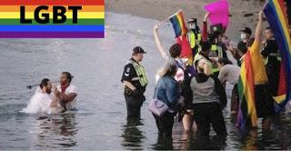 Pastor atacado por  activistas LGBT durante un bautismos en Canadá