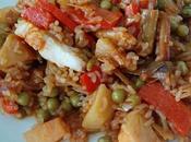 Arroz keto verdura bacalao