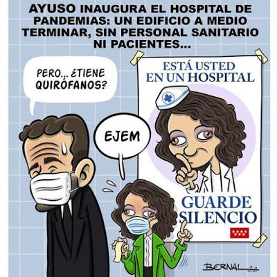 17 Comunidades Autónomas frente a la Navidad; el fusilamiento de 26 millones “hijos de puta” y el hospital de Ayuso, sin enfermos ni quirófanos.