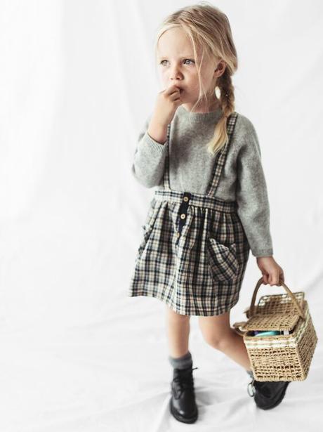 Falda Larga Cuadros Zara