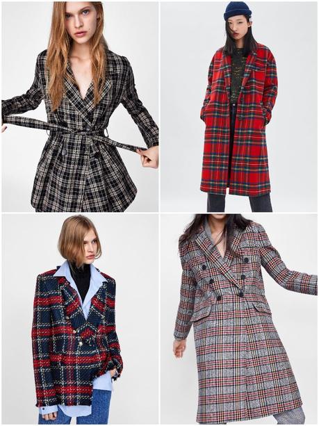 Falda Larga Cuadros Zara