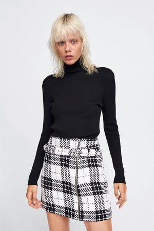 Falda Larga Cuadros Zara