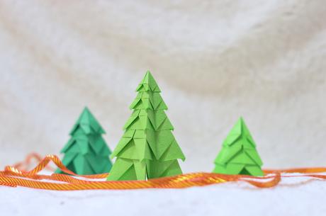 DIY: Arbol de navidad de origami