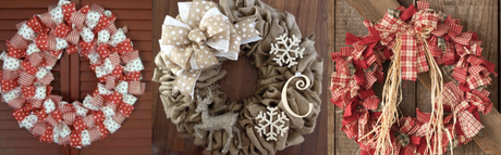 Coronas Navidad con Telas