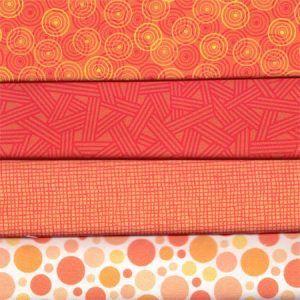 telas de patchwork Pack telas naranjas fuertes