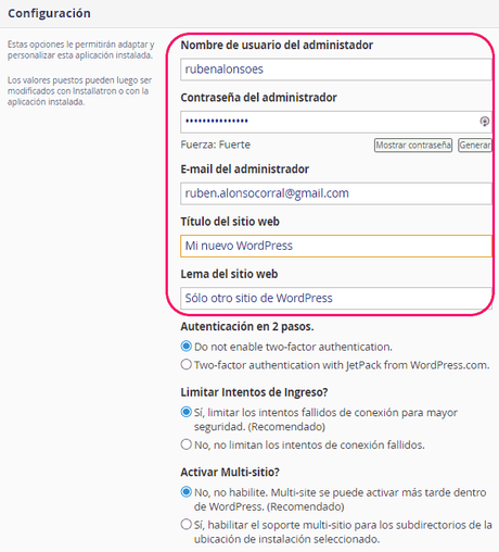 Cómo instalar WordPress