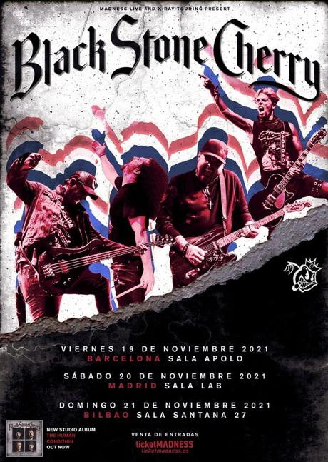 Conciertos de Black Stone Cherry en Barcelona, Madrid y Bilbao