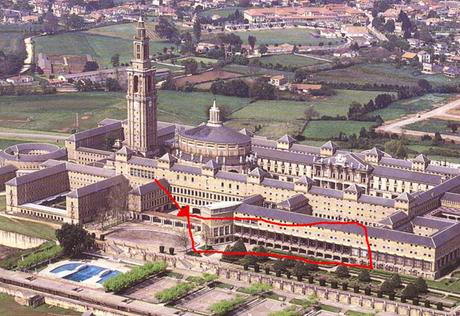 Movilidad en bicicleta a la Universidad Laboral de Gijón, 1957